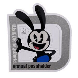 Disney WDW OSWALD RABBIT Annual Passholder MAGNET 2023 Walt Disney World GLITTER